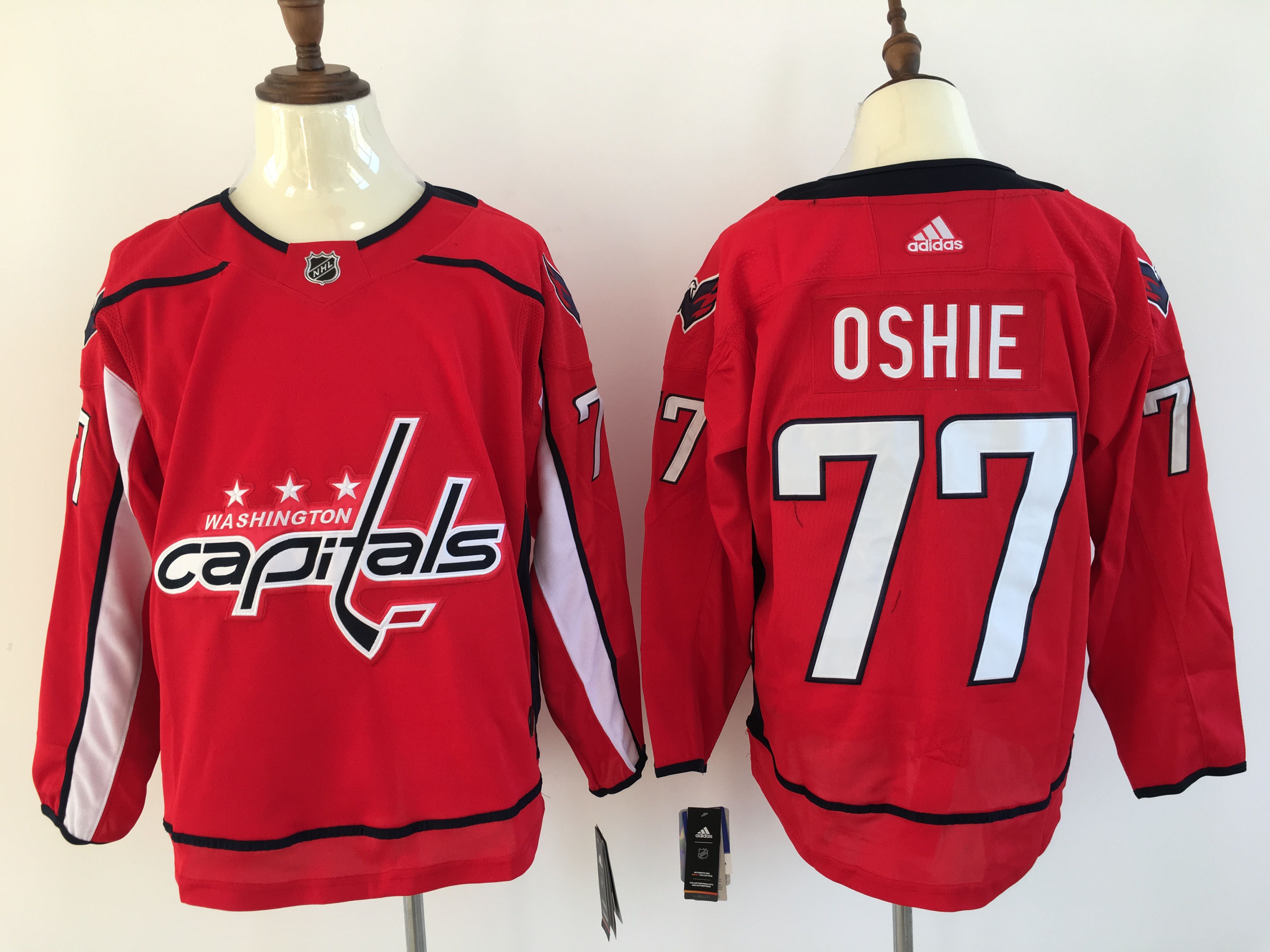 Men Washington Capitals #77 Oshie red Adidas Hockey Stitched NHL Jerseys->washington capitals->NHL Jersey